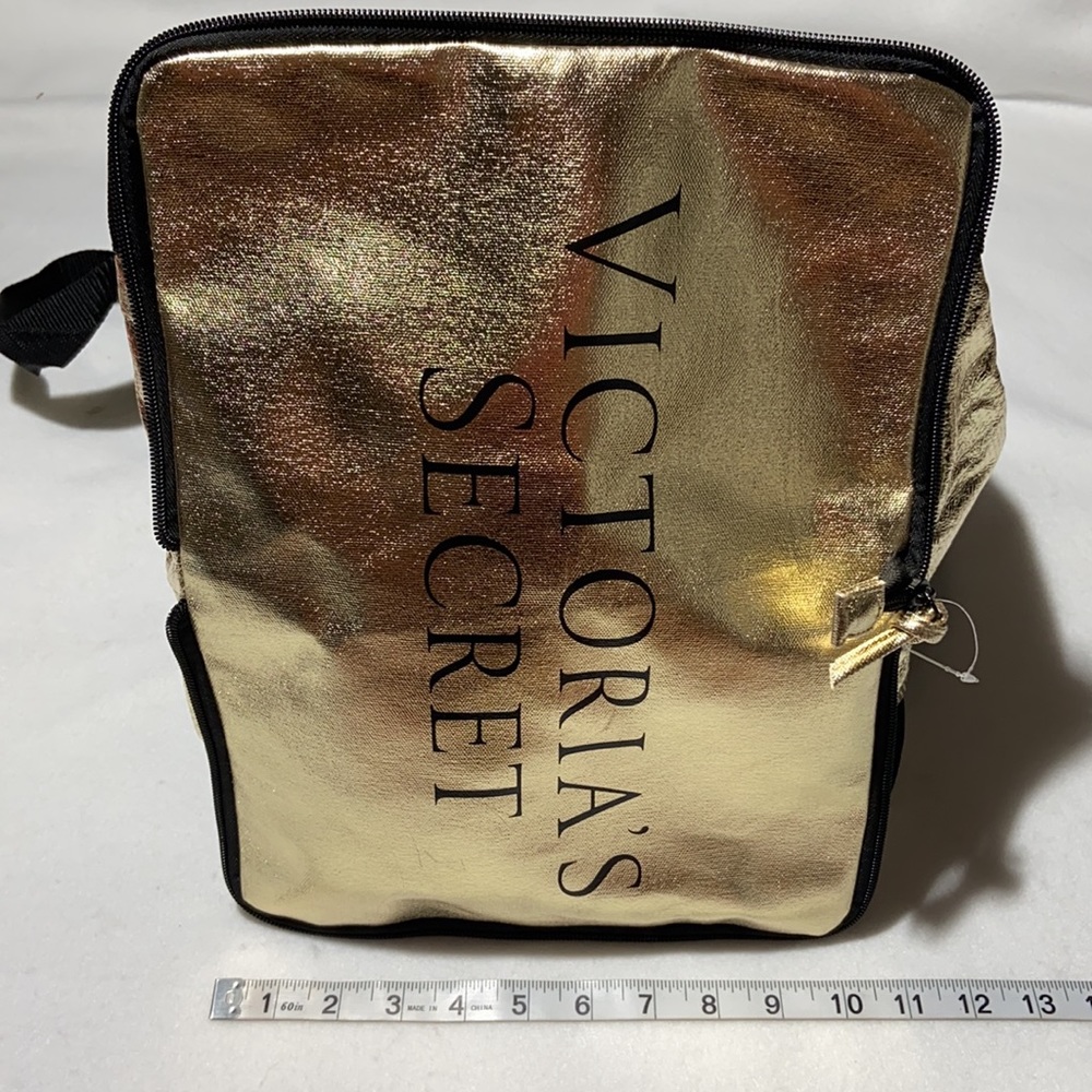 Victoria’s Secret Foldable Duffel/Tote Bag. Never Used. Gold and Black. - Picture 6 of 11